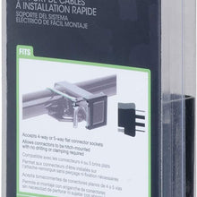 CURT 58001 Easy-Mount Vehicle Trailer Wiring Connector Mounting Bracket for 2-Inch Receiver, 4 or 5-Way Flat