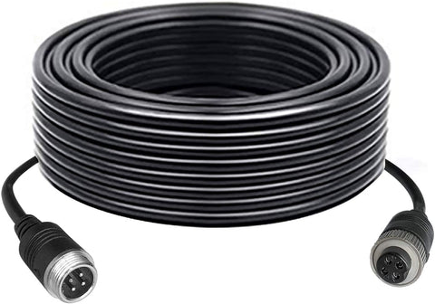 Roadpower 32FT 10M Car Video 4-Pin Aviation Extension Cable for CCTV Rearview Camera Truck Trailer Camper Bus Motorhome Vehicle Backup Monitor System Waterproof Shockproof