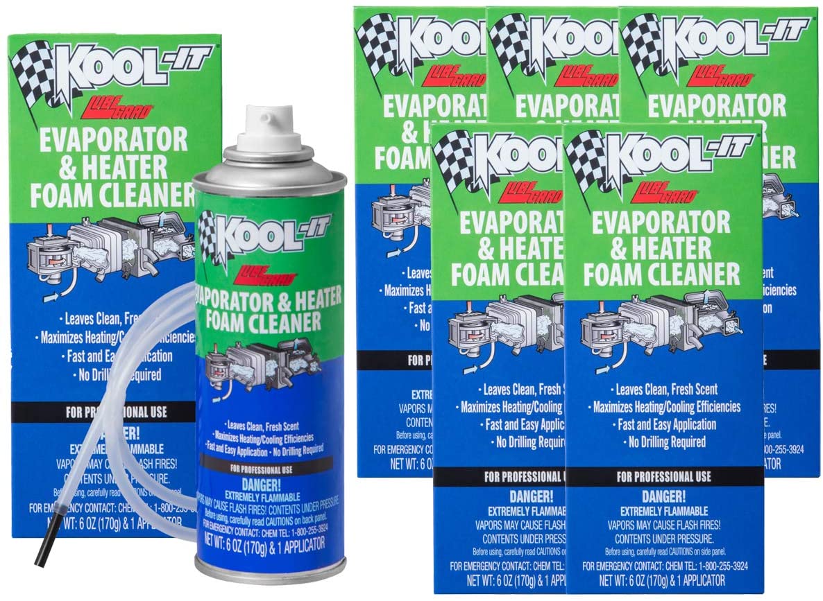 Lubegard 96030 Kool-It Evaporator and Heater Foam Cleaner - 6 Pack