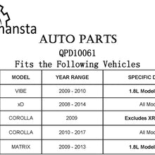 Atmansta QPD10061 Front Brake kit with Drilled/Slotted Rotors and Ceramic Brake pads for 2009 2010 Pontiac Vibe|2010-2017 Toyota Corolla|2009-2013 Toyota Matrix