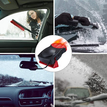 Portable Car Heater, 2 in 1 Fast Heating Car Heater with Heating Cooling Defroster Defogger Automobile Windscreen Fan 12V 150W, 3-Outlet Plug Adjustable Thermostat in Cigarette Lighter (Black red)