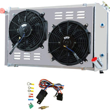 OzCoolingParts 3 Row Core Aluminum Radiator + 2 x 12" Fan w/Shroud + Thermostat/Relay Wire Kit for 1977-1982 78 79 80 81 Chevy Corvette C3 350ci 5.7L/5.0L V8 Engine