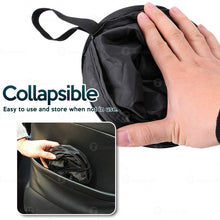 Zone Tech Universal Traveling Portable Car Trash Can - Black Collapsible Pop-up Leak Proof Trash Can