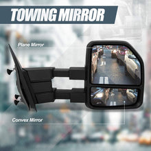 Chrome Left+Right Side Power Heated LED Turn Signal+Puddle Light Towing Mirrors Replacement for Ford F-150 Pickup 04-14