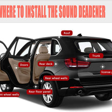 SHINEHOME 150 mil 36 sqft Sound Deadener Deadening Dampening Audio Noise Insulation Heat Insulation Mat Material Self-Adhesive Rubber Waterproof Soundproofing Foam Panel