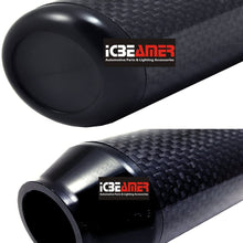 ICBEAMER Racing Style Matte Black Aluminum Carbon Fiber Manual Shifter Gear Shift Knob 5 6 Speeds Pattern Free Return