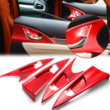 Xotic Tech Red Interior Gear Shift Knob Cover Decorative Trim for Honda Civic 10th Gen 2016 2017 2018 2019 2020 Automatic Transmission
