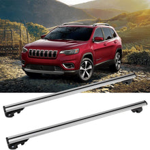 WHEELTECH Roof Rack Cross Bar Rail fit For Jeep Cherokee 2014-2018 Cargo Racks Rooftop Cargo Luggage Baggage silver Crossbars
