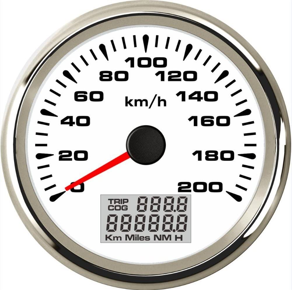 ELING Auto GPS Speedometer Velometer 0-200KM/H Speed Odometer Mileage for Car Racing Motorcycle with Backlight 85mm