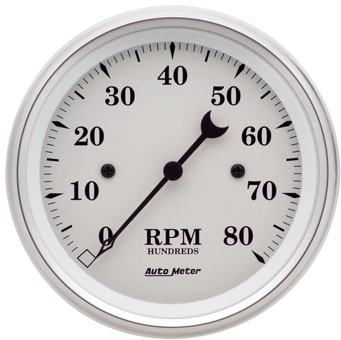 AUTO METER 1690 Old TYME White Electric Tachometer