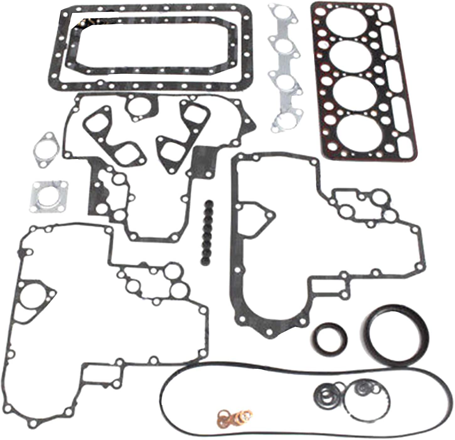 PANGOLIN V1702 V1702B Engine Overhaul Gasket Kit for Kubota KH90 Bobcat 743 733 Excavator Aftermarket Parts, 3 Month Warranty
