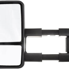 SCITOO Power Heated Chrome Smoke Led Signals Towing Mirrors fit 2003-2006 for Chevy for GMC Silverado Sierra (07 Classic Models) Side Mirror Pair Set