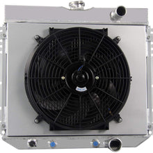 Primecooling 3 Row Core Aluminum Radiator +Fan (14 Inches Dia.) w/Shroud for 1963-70 Ford/Mercury More Models