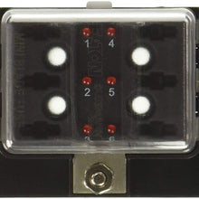 Bussmann FP-ATM-06ID Fuse Panel (6 Pole Automotive ATM with LED Indicators and Clear Cover), 1 Pack