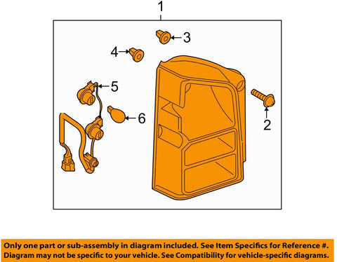 Genuine Nissan Parts 26550-EA525 Passenger Side Taillight Assembly