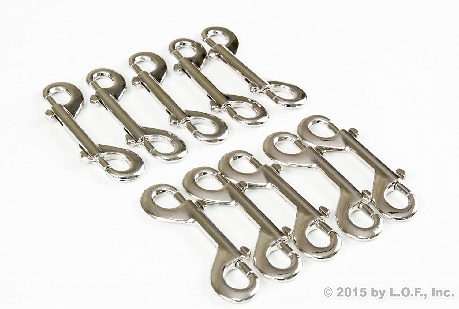 Red Hound Auto 10 Silver Double Key Ring Snap Bolt Trigger Clip 60 Flag 4 Inch Key Ring Hook