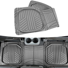 Motor Trend FlexTough Plus Black Rubber Car Floor Mats – All Weather Deep Dish Automotive Floor Mats, Heavy Duty Trim to Fit Design, Odorless Floor Mat Liners for Cars Truck Van SUV