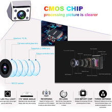 JPP Rear View Camera - Waterproof Reverse Backup Cameras for Car 170° Viewing Angle Night Vision with 4 IR LED Lights (Silver)