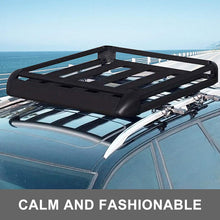 VEVOR Roof Rack Cargo Basket Universal Roof Rack Basket Aluminum Roof Mounted Cargo Rack 50X38 Inch for Car SUV Traveling Luggage Holder, with 150 LB Capacity