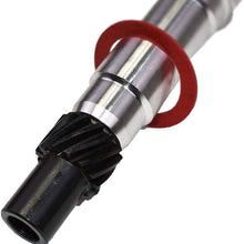 A-Team Performance HEI Complete Distributor 65,000-volt Coil Male Cap Compatible with AMC Jeep V8 290, 304, 343, 360 390 401 One Wire Installation, Red Cap