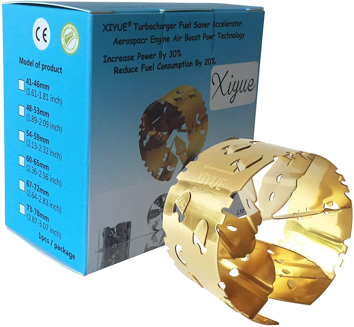 XIYUE Gas Fuel Saver 73-78mm (2.87-3.07 inch) Intake Modified Throttle Air Filter Turbocharger for Various Gasoline Diesel Engines Vehicle,Such As Cars, Trucks, and SUVs.