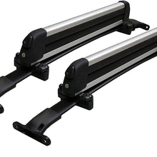BRIGHTLINES Crossbars & Ski Rack for 6 Skis 4 Snowboards Combo Compatible with 2016-2019 Ford Explorer
