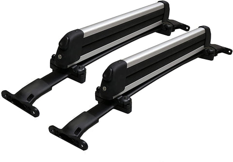 BRIGHTLINES Crossbars & Ski Rack for 6 Skis 4 Snowboards Combo Compatible with 2016-2019 Ford Explorer