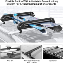 MaxKare Ski & Snowboard Car Racks Universal for 6 Pairs Skis/4 Snowboards Aviation Aluminum Resistant to -60°C Upgraded Ski Rack 33inch Fit Wing/Oblate/Square Crossbars Black