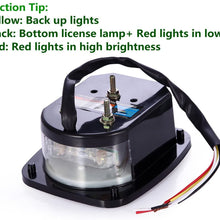 Vouke 38 LED 12V Universal Tail Brake Turn Stop Licence Back up Lights for Truck Trailer Boat etc,12V Stud Mounted Lamps,Pack of 2