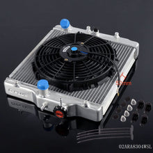 3 Row 52mm Aluminum Racing Radiator Replacement For Honda Civic EK EG B16A B18C DOHC 1992-2000 + 12" Radiator Cooling Fan