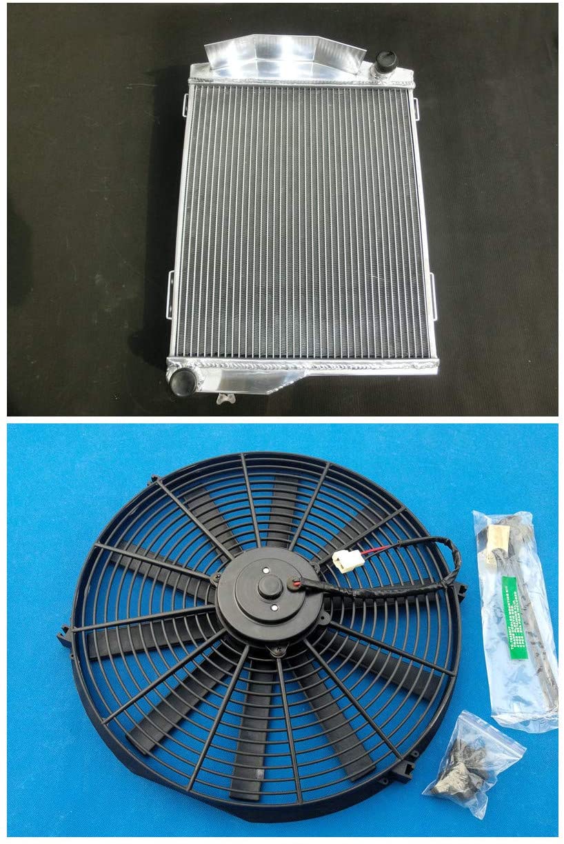 3 Row Aluminum Radiator + Fan For AUSTIN HEALEY 3000 1959-1967 66 65 64 63 62 61