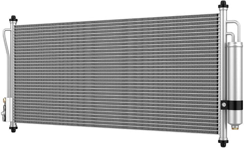 AC Condenser Compatible with 2004-2008 Nissan Maxima & 2002-2006 Nissan Altima, with Dryer.