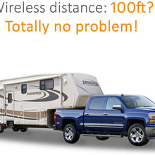 Wireless Backup Camera System, IP69K Waterproof Wireless License Plate Rear View Camera, Night Vision and 4.3’’ Wireless Mirror Monitor for Cars, Trailer, RV, Pickup Trucks, Cargo Vans, etc.