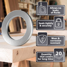 15pcs Oil Drain Plug Crush Washer Gasket Seal – 14mm Replacement for Hyundai/Kia - OEM 21513-23001 Fits Most Popular Models 2001-2022 by AUTOMAJOR