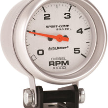 Auto Meter Sport-Comp Mini Tachometers Tachometer, Sport Comp, Diesel, 0-5,000 rpm, 2 5/ 8 in., Analog, Electrical, Each