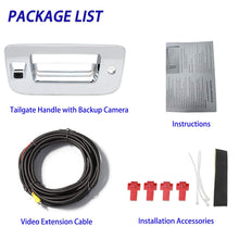 EWAY Tailgate Handle Backup Camera for Chevrolet Silverado GMC Sierra 1500 2007-2013 2500 3500 Heavy Duty 2007-2014 Waterproof Removable Guide Line Reversing Backing Cameras Chrome