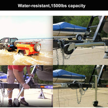 uyoyous Swivel Trailer Tongue Jack with 6" Dual Wheels -1500 lbs Capacity RV Trailer Tongue Jack Marine Boat Trailer Jack Bolt-On Twin Towing Track Caster 10 Inches Vertical Travel
