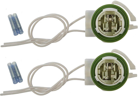 Muzzys (SET OF TWO) Wire Harness Pigtail Light Socket Repair Kit, Replaces GM 19258649, ACDelco LS94, Dorman 645-607, LED/Standard, 3157, 4157, 4114 Bulbs, Turn Signal, Brake, Daytime Running Lights,