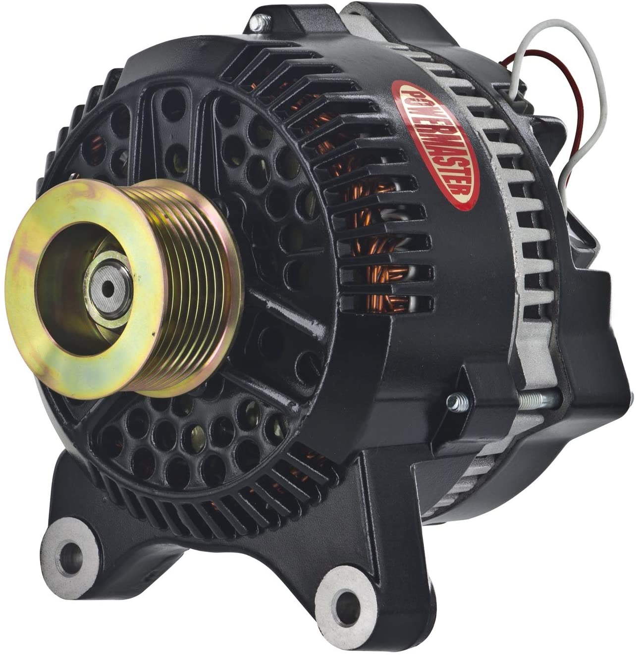 Powermaster 577631 Alternator (Ford 3G Black 200A 8 grv Pulley Large Frame V Mtg 1-Wire), 1 Pack