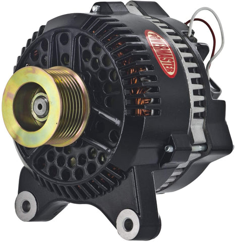 Powermaster 577631 Alternator (Ford 3G Black 200A 8 grv Pulley Large Frame V Mtg 1-Wire), 1 Pack