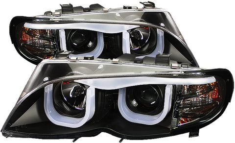 Spyder Auto PRO-YD-BMWE4602-4D-3DDRL-BK Black Projection Headlight