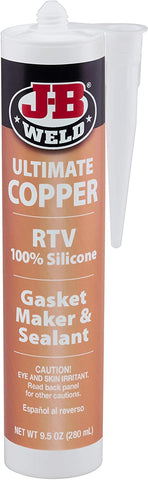 J-B Weld 32925 Ultimate Copper High Temperature RTV Silicone Gasket Maker and Sealant - 9.5 oz.