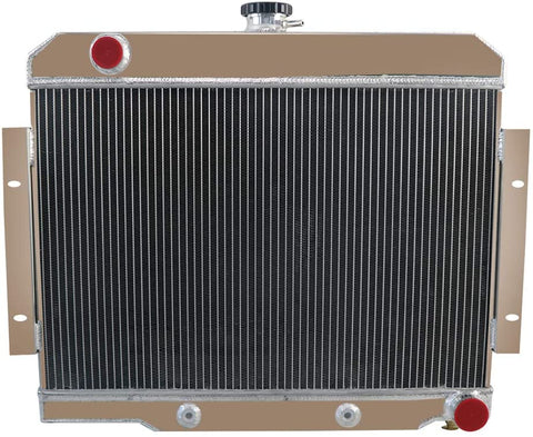 CoolingSky 55MM 3 Row Core Aluminum Radiator for 1972-86 Jeep CJ5 CJ6 CJ7 w/GM Chevy SBC Engine Conver.