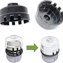 32mm Oil Filter Wrench, Oil Filter Socket with 3/8" Drive 6 Points Oil Filter Cap Removal Tool,