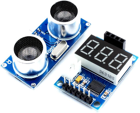 High Display LDTR-WG0171 Ultrasonic Distance Measurement Control Board HC-SR04 Test Board Rangefinder, Digital Display Serial Output.