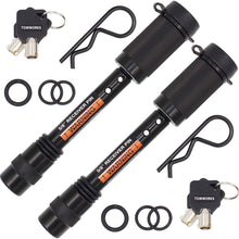 TowWorks 5/8" Trailer Hitch Locking Pin - Black Tow Hitch Receiver Lock with Anti-Rattle, fits Class III/IV Hitches with 2" and 2.5" Receivers, 79631