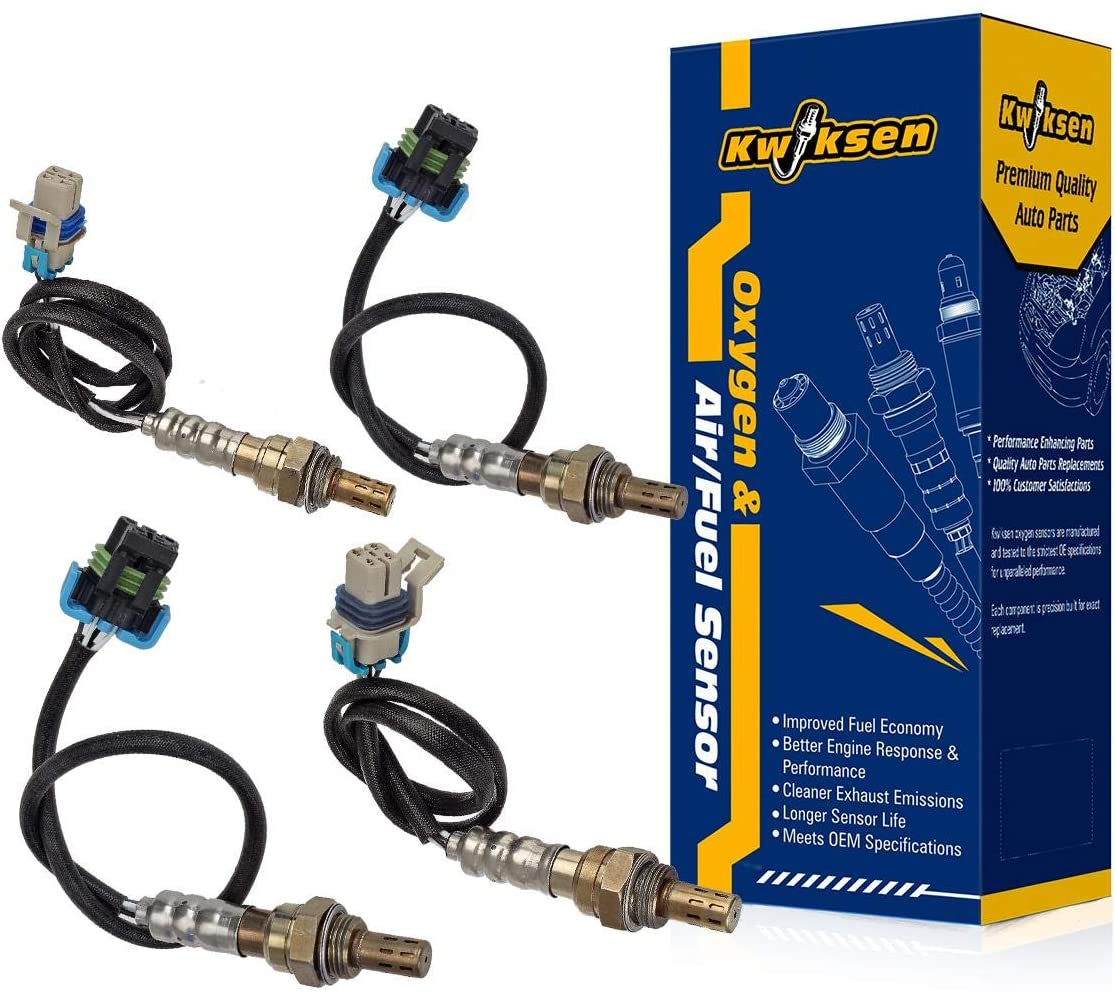Kwiksen 4pc Upper Under Upstream Downstream Oxygen O2 Sensor 1 Sensor 2 Replacement for Chevrolet Silverado 2500 3500 03 04/Chevrolet Silverado 2500 HD 6.0L 05 06/GMC Sierra 2500 Yukon XL 1500 03-04