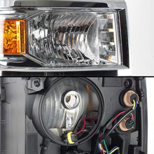 For 2014 2015 Chevy Silverado 1500 Pickup Truck Chrome Clear Headlight Lamp Assembly Driver + Passenger Side