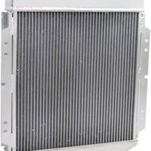 OzCoolingParts 3 Row Core Full Aluminum Radiator + 14" Fan w/Shroud + Thermostat/Relay Wire Kit for 1963-1966 64 65 Ford Mustang Falcon Ranchero/Mercury Comet, V8 AT/MT