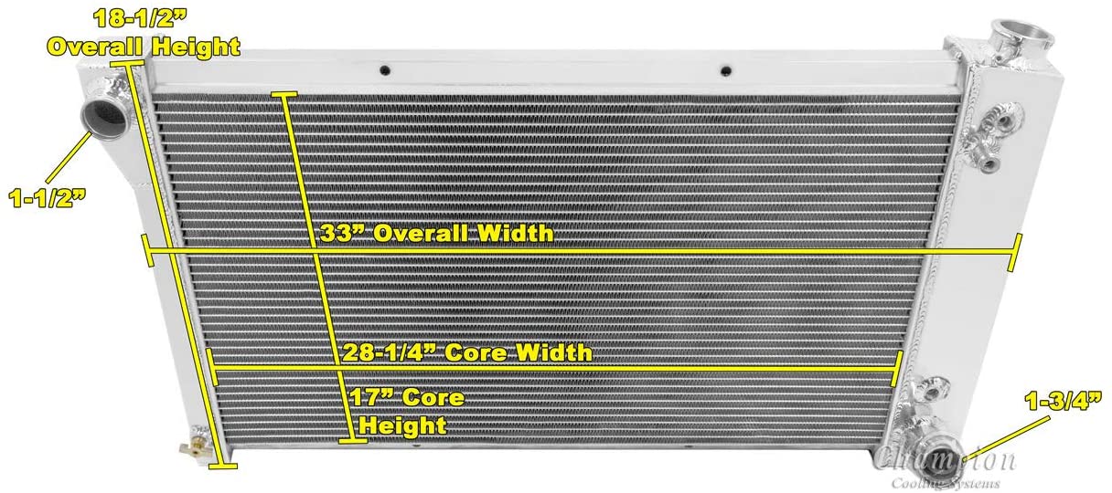 Champion Cooling, Multiple Chevrolet Truck Models 4 Row All Alum Radiator, MC369